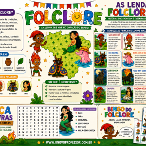 BINGO FOLCLÓRICO, CAÇA LENDAS... KIT FOLCLORE 2