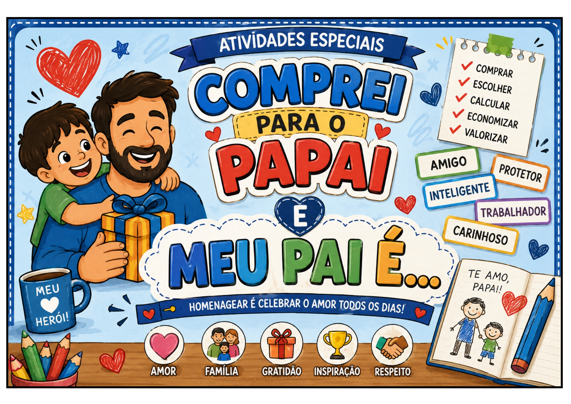 MEU PAI É X COMPREO PARA O PAPAI- KIT DIA DOS PAIS