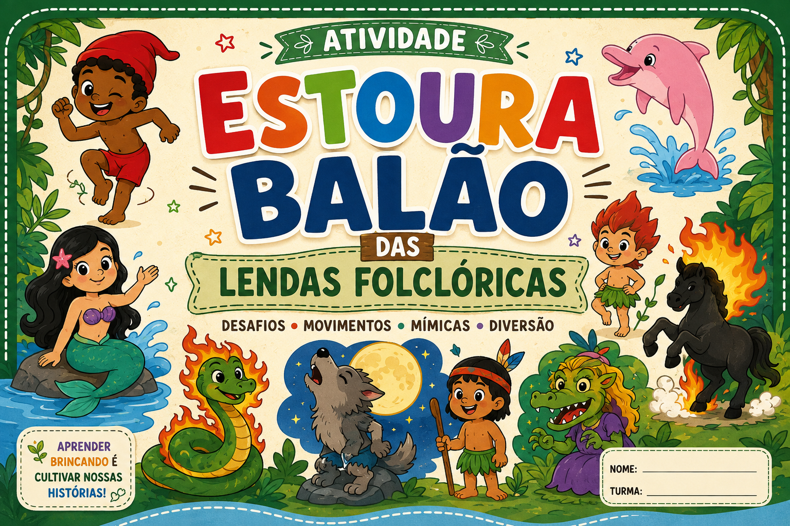 ESTOURA BALÃO DAS LENDAS FOLCLÓRICAS